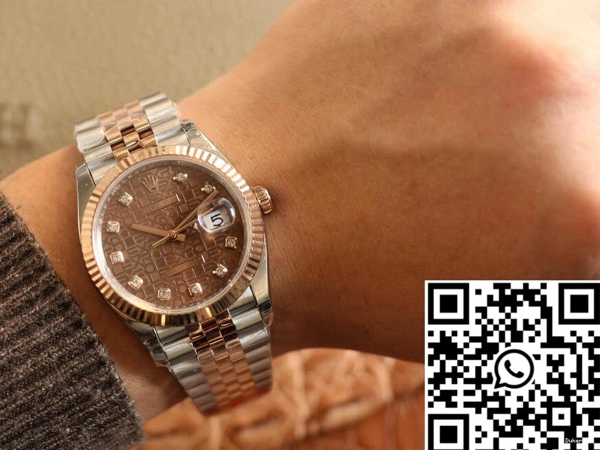 Color Diamond Datejust Factory Chocolate Rolex Dial M126231-0025 EW 0326